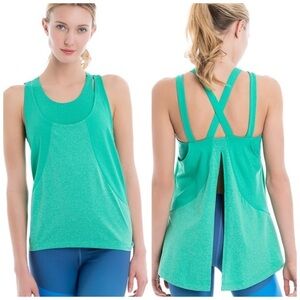 Lole Women's Faylinn Green Athletic Tank Top NWT